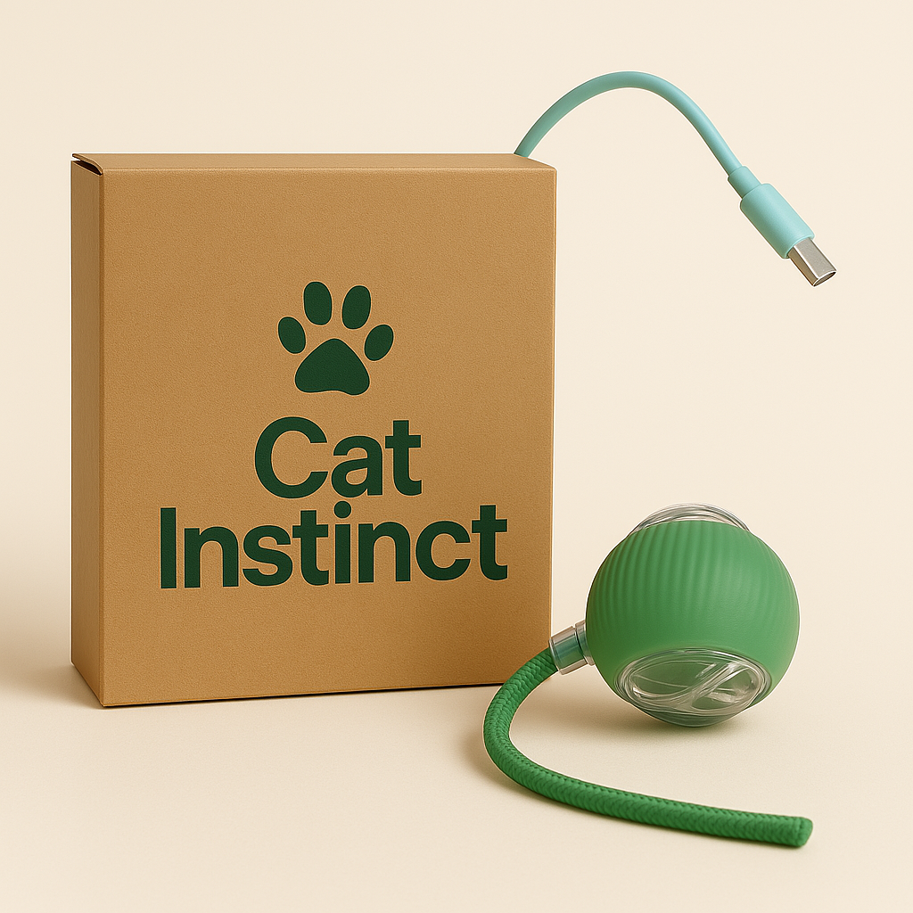 Cat Instinct™ – Balle -Lumineuse- Interactive Intelligente avec Queue Naturelle